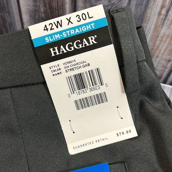 NWT HAGGAR DRESS PANTS $70 RETAIL - Picture 3 of 5